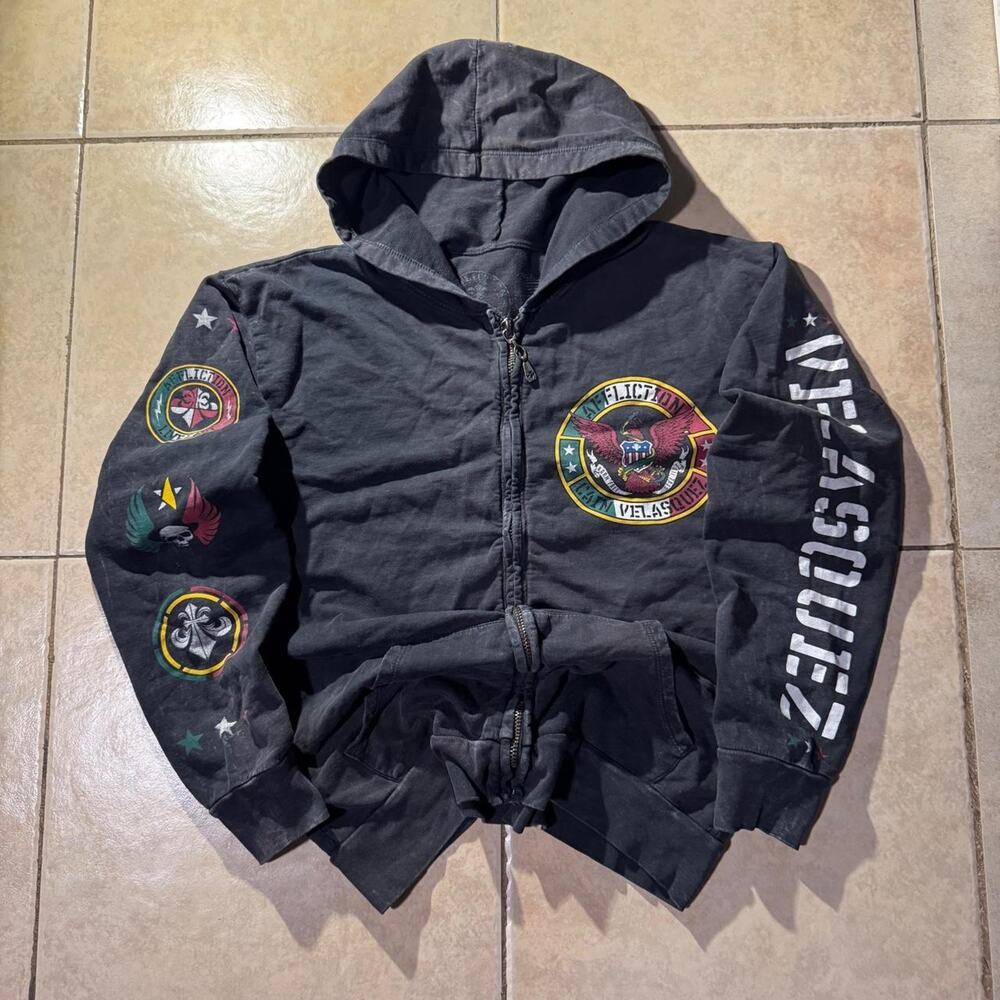 Vintage y2k affliction black hoodie Size S in Mens